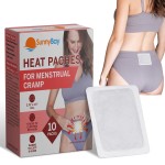 SunnyBay Heat Patches for Menstrual Cramp, Air-Activated Adhesive Heat Pads for Period, 130 F Warmth up to 8 Hours, Stick to Clothing Not Skin, 2.75 x3.5 inches, 10-Count