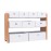 Humble Crew Toy Storage Organizer with 9 Removable Fabric Bins, Natural/White - Premium Playroom Toy Organizer for Toddlers Ideal for Kids\' Rooms, Playrooms, and Nurseries - Modern Toy Bins for Kids