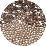NCB 2000pcs Flatback Round Glass Nail Art Rhinestones Crystal for DIY Making Accessories Shoes, Clothes, Face Art, Bags, Manicure (Champagne, SS8 2000pcs)