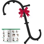 Shrdaepe Massage Trigger Point Cane, Muscle Release Tool Self Massage Hook Cane, Handheld Back, Neck, Shoulder, Leg and Feet Massager Rod, Body Deep Tissue Gifts for Men & Women, Black