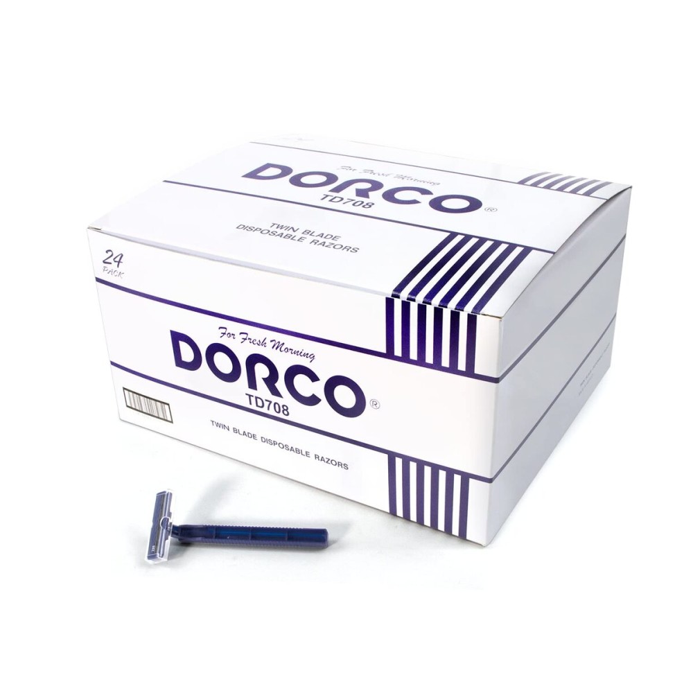Dorco Fresh Twin Blade Disposable Razors for Men (240 Counts), Smooth & Comfortable Shave, Shaving Razors for Men, Non-Slip Handle, Ideal for Sensitive Skin & Travel