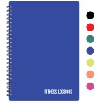 Fitness Logbook (Blue) - A5 Undated Workout Journal For Men & Women - Plastic Cover & Thick Paper - Planner Log Book To Track Weight Loss, Muscle Gain, Gym Exercise, Bodybuilding Progress