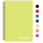Fitness Logbook (Lime) - A5 Undated Workout Journal For Men & Women - Plastic Cover & Thick Paper - Planner Log Book To Track Weight Loss, Muscle Gain, Gym Exercise, Bodybuilding Progress