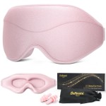 BeHoomi Sleep Mask, Premium Eye Mask for Sleeping, Total Blackout, Super Soft Comfort, Adjustable Fit, Upgraded 3D Ergonomic Designed Sleeping Mask for Home, Office, Travel, Meditation, Yoga, Pink