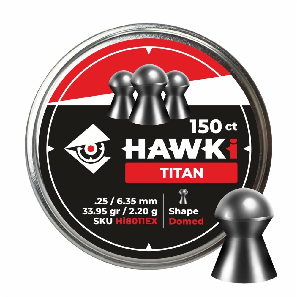 Hawki Airgun Pellets -.25/6.35mm Caliber (26.24 gr/1.70 g) 150 ct Hi8012EX Pointed