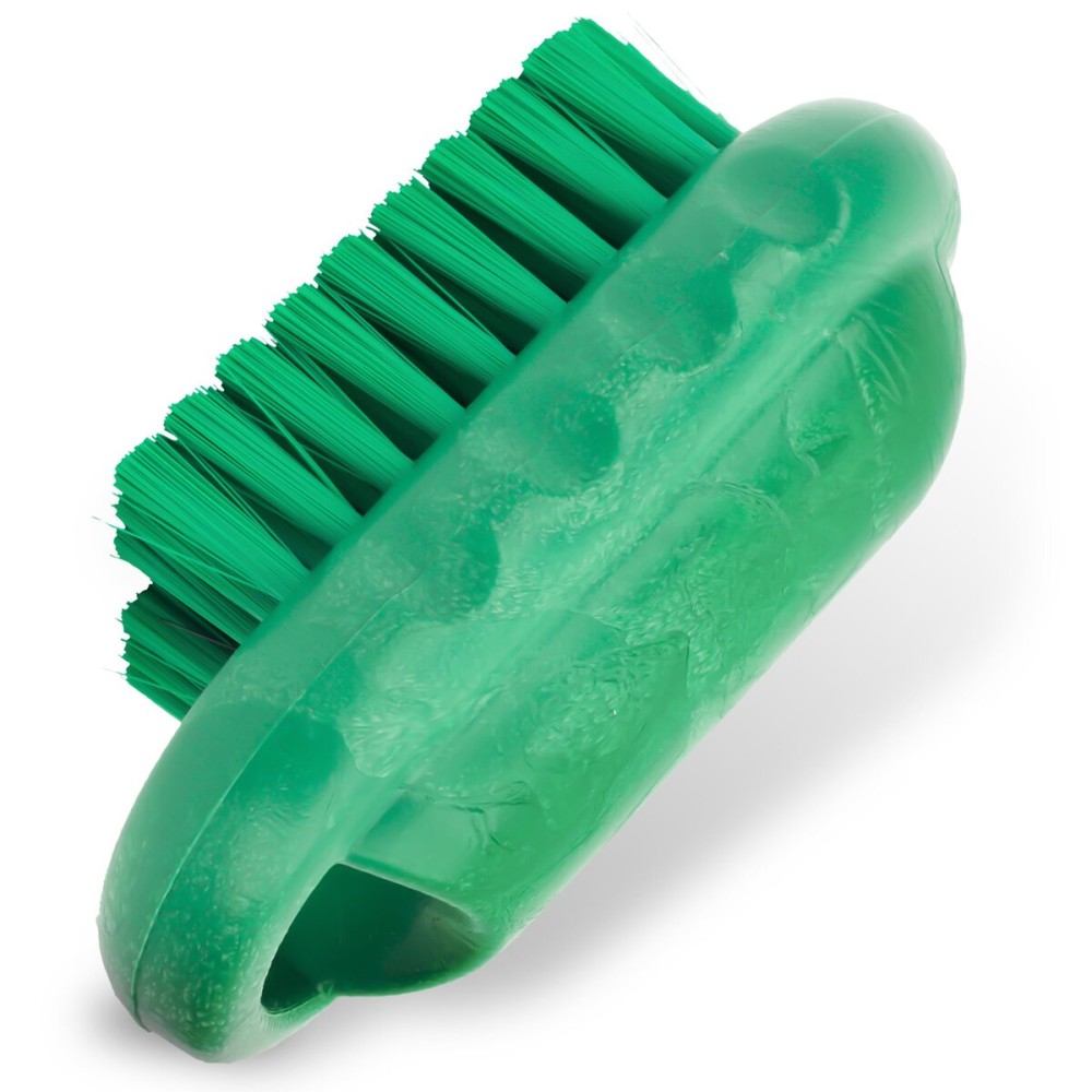 SPARTA Nail Scrub Brush Commercial-Grade, Heavy-Duty Hand and Fingernail Brush with Stiff Bristles for Gardeners, Mechanics, And Foodservice Personnel, Plastic, 5 Inches, Green