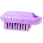 SPARTA Nail Scrub Brush Commercial-Grade, Heavy-Duty Hand and Fingernail Brush with Stiff Bristles for Gardeners, Mechanics, And Foodservice Personnel, Plastic, 5 Inches, Purple