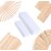 Mibly 4 Style 400 Pcs Assorted Wooden Wax Sticks for Body Legs Face and Small Medium Large Sizes Eyebrow Waxing Applicator Spatulas for (400 Piece Set)
