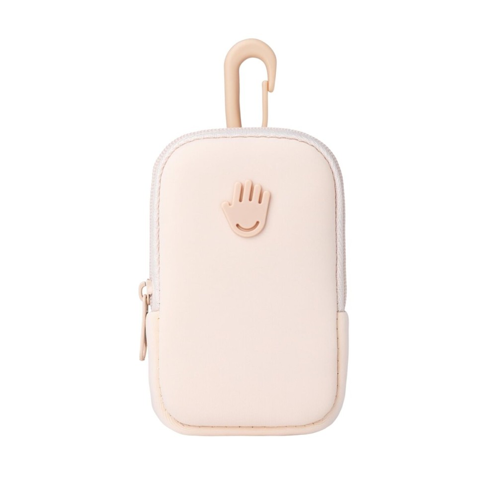 Touchette Zippered Pouch, Attachable Fashion Accessory with Snap Hook for Touchland Hand Sanitizer 1FL OZ., Blush Pink