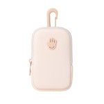 Touchette Zippered Pouch, Attachable Fashion Accessory with Snap Hook for Touchland Hand Sanitizer 1FL OZ., Blush Pink