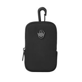 Touchette Zippered Pouch, Attachable Fashion Accessory with Snap Hook for Touchland Hand Sanitizer 1FL OZ., Black