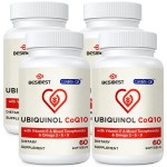 Ubiquinol CoQ10-600mg-Softgel, Active Form of Coq10 Ubiquinol Supplement with Vitamin E & Omega 3, 6, 9, High Absorption-Coenzyme-Q10, Powerful Antioxidant for Energy Production, 240 Count
