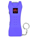 FIGHTSENSE Super Heavy Duty Keychain Stun Gun with Flashlight for Men and Women self Defense Device, Rechargeable Stun Gun, Nylon Holsters (Purple USB)
