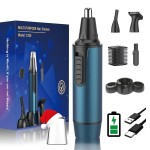AREYZIN Nose Hair Trimmer 3-in-1 Versatile Rechargeable Ear and Nose Trimmer for Men&Women Painless Electric Shaver Grooming Kit for Ear Beard Facial Pubic Hair Wet Dry Use