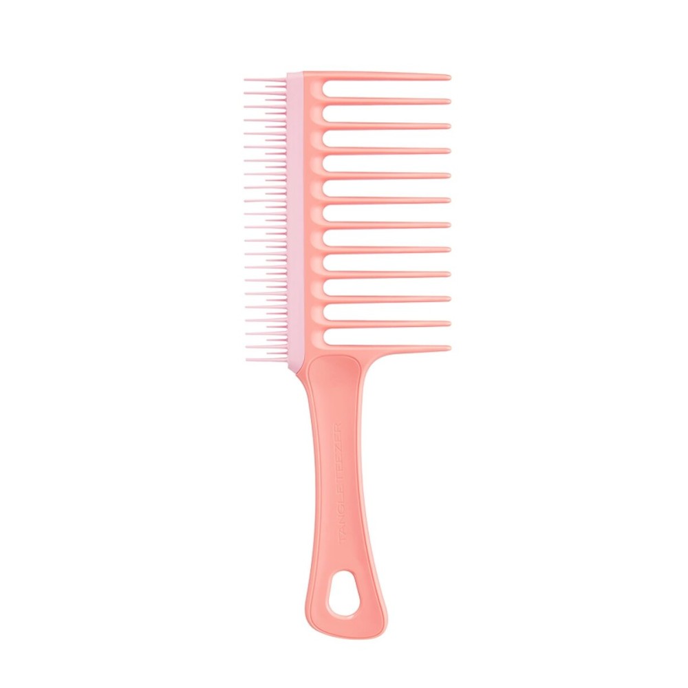 Tangle Teezer Wide Tooth Comb, Double Sided for Detangling and Less Breakage, for 3C to 4C Curly Hair Types, Peach