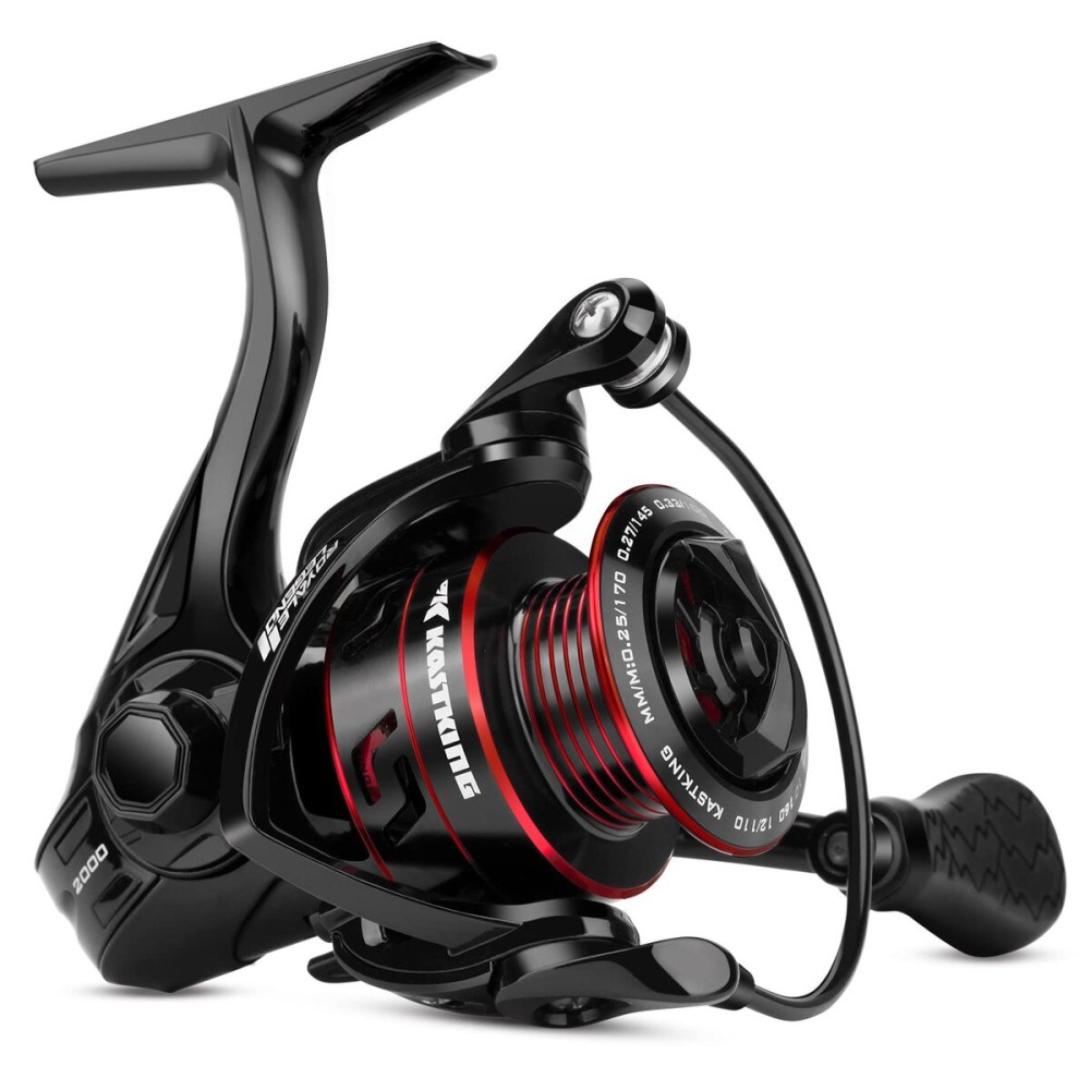 KastKing Royale Legend Fishing Reel - 5.2:1/6.2:1 Gear Ratio Spinning Reel, Up to 22 Lbs of Carbon Drag, 5+1/7+1 Stainless Steel Ball Bearings, Graphite Frame, Asymmetric Spinning Reel Rotor Design