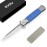 GVDV Folding Pocket Knife with G10 Handle, 7Cr17 Stainless Steel EDC Knife with Safety Liner-Lock, Camping Hunting Survival Knife for Men Women, Blue
