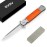 GVDV Folding Pocket Knife with G10 Handle, 7Cr17 Stainless Steel EDC Knife with Safety Liner-Lock, Camping Hunting Survival Knife for Men Women, Orange