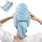 YFONG Large Hair Towel Wrap for Women, Super Absorbent Microfiber Hair Towel for Curly Hair, Fast Drying Hair Turbans with Elastic,Hair Drying Towel Wrap for Hair Care 26.3 X 40 (Blue)
