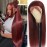 ULRICA 99J Burgundy Lace Front Wigs Human Hair Wigs for Black Women 26 Inch 13x4 HD Lace Burgundy Wig Human Hair Pre Plucked Red Lace Front Wigs 180% Density Straight Burgundy Wig