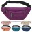 Crossbody Fanny Pack for Women Fashionable,Fashion Waist Bag Purse,Belt Bag for Travel Walking Running Hiking Cycling,Easy Carry Any Phone,Wallet (Purple)
