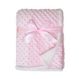 American Baby Company Heavenly Soft Chenille Sherpa Toddler Blanket, Warm and Cozy, Pink, 36 x 48 for Boys and Girls, Versatile for Nap Time, Preschool and Travel