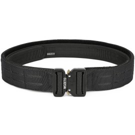 MOZETO Molle Battle Belt, 2 Battle Belts Tactical War Combat Quick Release Law Enforcement Duty Belts for Men