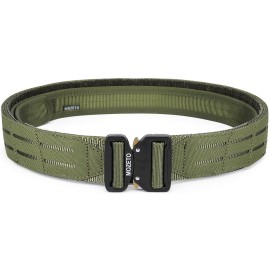 MOZETO Molle Battle Belt, 2 Battle Belts Tactical War Combat Quick Release Law Enforcement Duty Belts for Men