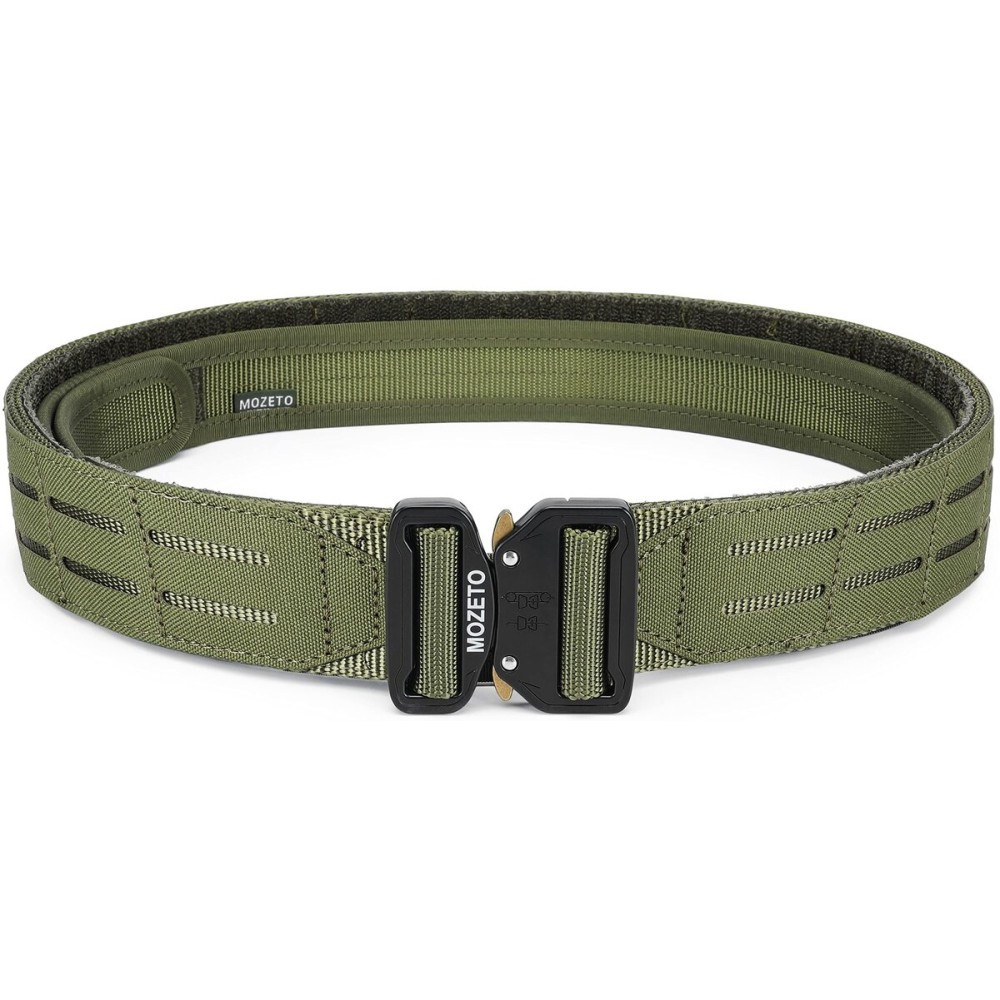 MOZETO Molle Battle Belt, 2 Battle Belts Tactical War Combat Quick Release Law Enforcement Duty Belts for Men