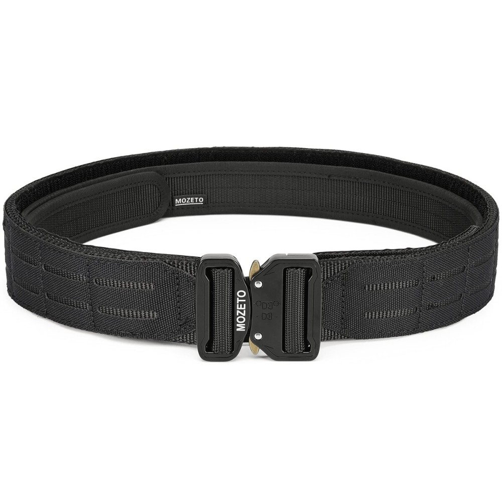 MOZETO Molle Battle Belt, 2 Battle Belts Tactical War Combat Quick Release Law Enforcement Duty Belts for Men