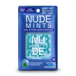 NUDE MINTS | Dual Action Liquid Capsules | Mouth Watering Mint - Lasts 3X Longer - 3X Stronger - Extreme Bad Breath Treatment For Adults - Sugar Free, 0 Calorie - All Flavors - 5 Pack - 150 Capsules