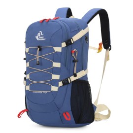 Bseash 40L Waterproof Hiking Backpack with Rain Cover, Outdoor Sport Travel Bag Daypack for Camping Climbing Skiing Cycling (Blue)