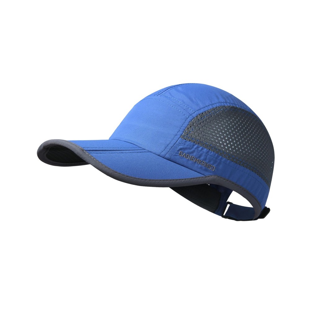 GADIEMKENSD Men Outdoor Hat Reflective Folding Running Sport Hats Summer Cool UPF 50+ Sun Unstructured Baseball Caps for Men Women Breathable Light Quick Dry Travel Golf Hat Royal Blue