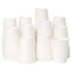 YEEHAW 8 oz 500 Pack Disposable Paper Coffee Cups, White Hot Drinking Cups for Hot Coffee, Hot Liquid, Ideal for Cafes, Bistros, Businesses and Family