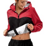 Junlan Sauna Suit for Women Sweat Jacket Gym Workout Vest Sweat Suits for Women (A.Red Jacket Only,3X-Large)