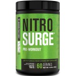 Jacked Factory NITROSURGE Pre Workout Supplement - Endless Energy, Instant Strength Gains, Clear Focus, Intense Pumps - NO Booster & Powerful Preworkout Energy Powder - 60 Servings, Arctic White