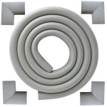 M2cbridge U Shape Extra Thick Furniture Table Edge Protectors Foam Baby Safety Bumper Guard 6.5 Ft (Grey with 4 Corners)