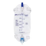 Easy-Tap Leg Bag Urinary Drainage Bag, 1000ml, Anti-Reflux Valve, Cloth Straps, Easy Flip Drain (Pack of 3) (500ml)
