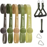 LEEKEY Resistance Bands, Exercise Bands with Handles,Pull Up Assist Bands - Band Set with Door Anchor - Bands for Working Out,Band for Men and Women Fitness Training,Home Workouts