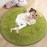 Gifeas Green Round Rug for Girls Bedroom, Fluffy Circle Carpet 4\'X4\' for Kids Room Decor Shaggy Circular Rug for Baby Nursery Dorm Upgrade Fuzzy Plush Rug for Living room Cute Room Decor for Teen Baby