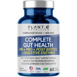 4-in-1 Prebiotic Probiotic & Postbiotic for Women & Men, Complete Gut & Digestive Support Supplement, Pre Post Probiotics & Digestive Enzymes 60 Capsules