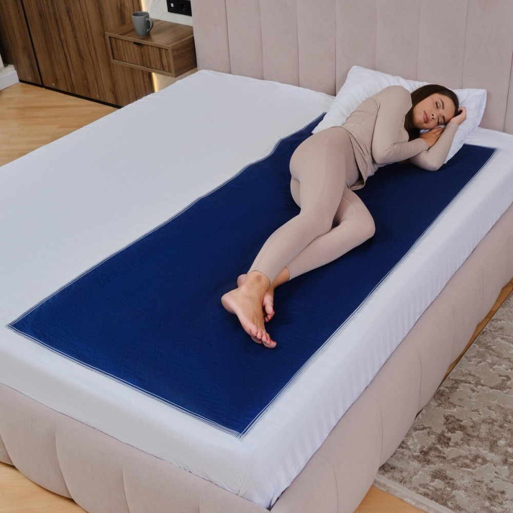 Inspire Waterproof Washable Mattress Pad, Quilted and Dark Colored to Hide Stains, Oversized 34x 72 - Adults and Kids Reusable Underpad for Incontinence