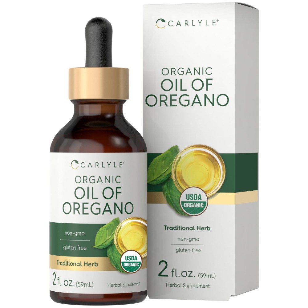Carlyle Organic Oil of Oregano Liquid Drops | 2 fl oz | Vegan Herbal Supplement | Non-GMO, Gluten Free