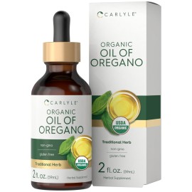 Carlyle Organic Oil of Oregano Liquid Drops | 2 fl oz | Vegan Herbal Supplement | Non-GMO, Gluten Free