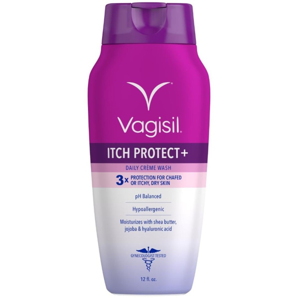 Vagisil Feminine Wash for Intimate Area Hygiene and Itchy, Dry Skin, Itch Protect+ Crme Wash, pH Balanced and Gynecologist Tested, 12oz (Pack of 1)