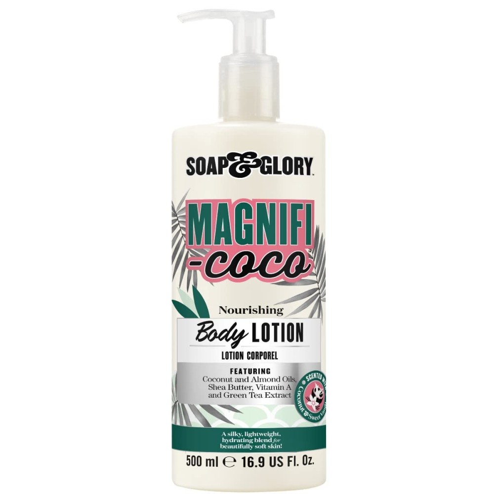 Soap & Glory Magnifi-Coco Body Lotion for Women - Coconut Scented Lotion for Dry Skin with Almond Oil, Shea Butter & Vitamin A - Vegan Body Moisturizer (16.9 fl oz)