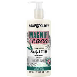 Soap & Glory Magnifi-Coco Body Lotion for Women - Coconut Scented Lotion for Dry Skin with Almond Oil, Shea Butter & Vitamin A - Vegan Body Moisturizer (16.9 fl oz)