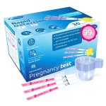 HEAL-CHECK 30 Count Pregnancy Tests with Cups, Bulk Pregnancy Test Strips for Detection at Home, Over 99% Accuracy, Individually Wrapped Fertility Tests, Extra-Wide 5mm HCG Tests, Pruebas De Embarazo
