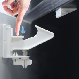 Vmaisi 10 Pack Cabinet Locks for Babies Child Safety Latches - 3.5 Inches Longer Baby Proofing Cabinets Drawer Lock with Adhesive Easy Installation