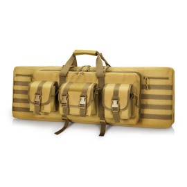 DULCE DOM Double Rifle Case Soft Padded Long Rifle Bag, Tactical Gun Case Storage for Shotguns Shooting Hunting Dual Carrying Backpack Accessories 36